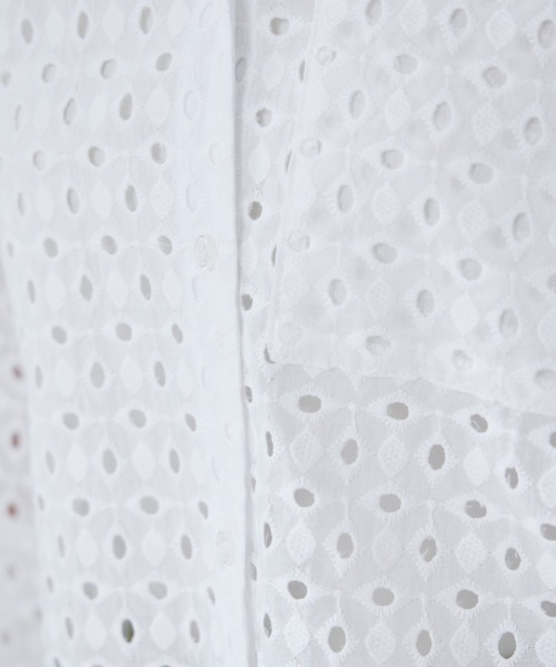 KATHARINE ROSS(キャサリンロス)の「【KATHARINE ROSS】コットンカットワークシャツ(シャツ/ブラウス・レディース・ホワイト/ブラック/ライトベージュ・MEDIUM)」の11枚目の写真