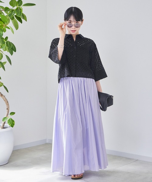 KATHARINE ROSS(キャサリンロス)の「【KATHARINE ROSS】コットンカットワークシャツ(シャツ/ブラウス・レディース・ホワイト/ブラック/ライトベージュ・MEDIUM)」の13枚目の写真