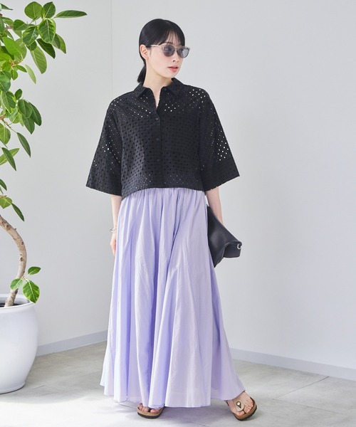 KATHARINE ROSS(キャサリンロス)の「【KATHARINE ROSS】コットンカットワークシャツ(シャツ/ブラウス・レディース・ホワイト/ブラック/ライトベージュ・MEDIUM)」の14枚目の写真