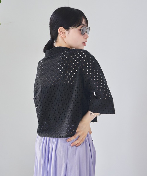 KATHARINE ROSS(キャサリンロス)の「【KATHARINE ROSS】コットンカットワークシャツ(シャツ/ブラウス・レディース・ホワイト/ブラック/ライトベージュ・MEDIUM)」の17枚目の写真