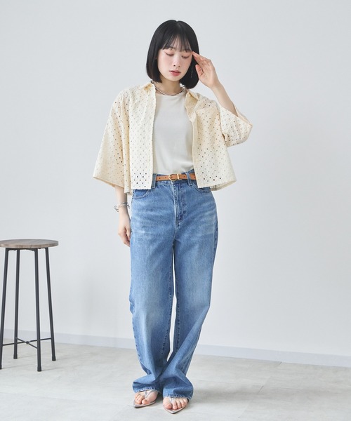 KATHARINE ROSS(キャサリンロス)の「【KATHARINE ROSS】コットンカットワークシャツ(シャツ/ブラウス・レディース・ホワイト/ブラック/ライトベージュ・MEDIUM)」の19枚目の写真