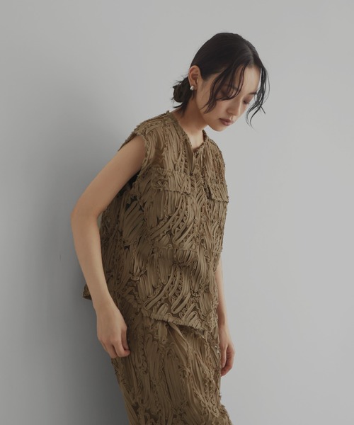 刺繍レース シアーベスト（ベスト）｜hellam（へラム）の