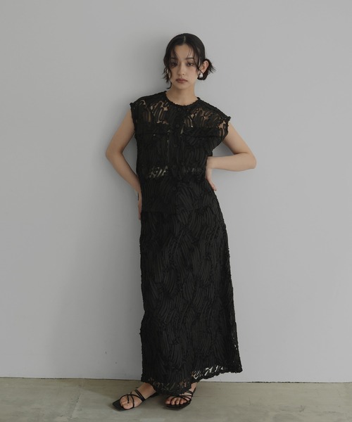 刺繍レース シアーベスト（ベスト）｜hellam（へラム）の