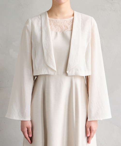 AIMER（エメ）の「ショールカラーシアージャケット（その他アウター・レディース・ライトグレー/ベージュ・MEDIUM）」の12枚目の写真