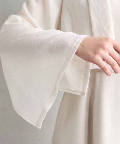 AIMER（エメ）の「ショールカラーシアージャケット（その他アウター・レディース・ライトグレー/ベージュ・MEDIUM）」の15枚目の写真