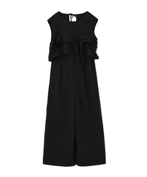cohina STRATAラッフルデザインストレッチオールインワン　エストラータ セール】ラッフルデザインストレッチオールインワン 【低身長