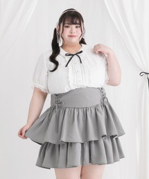 【大きいサイズ】丸襟クラシカルガーリーブラウス