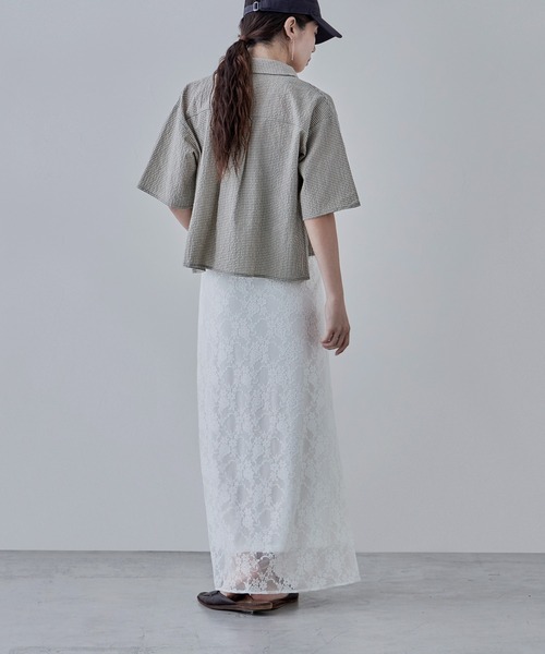 etoll.（エトル）の「フラワーレースナロースカート（スカート・レディース・ブラック/ホワイト・M）」の16枚目の写真