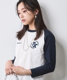 CHIC STYLE | 配色ラグランスリーブTシャツ＜大きいサイズ有＞シックスタイル(Tシャツ/カットソー)
