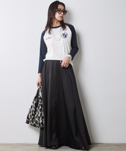 CHIC STYLE（シックスタイル）の「8分袖配色ラグランスリーブTシャツ＜大きいサイズ有＞シックスタイル（Tシャツ/カットソー・レディース・グレー系/ホワイト系・5L/4L/3L/LL/L/M）」の15枚目の写真