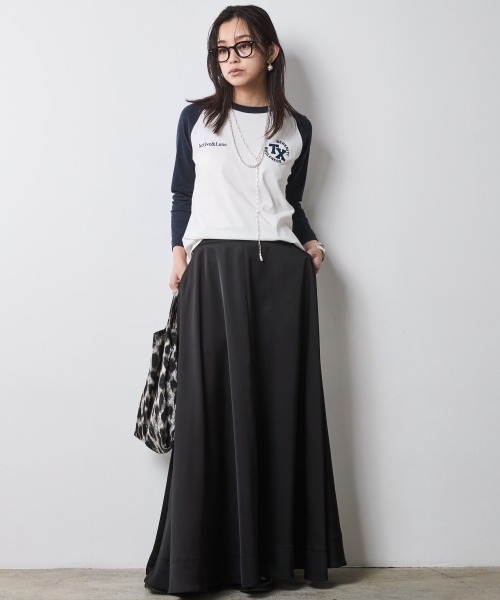 CHIC STYLE（シックスタイル）の「8分袖配色ラグランスリーブTシャツ＜大きいサイズ有＞シックスタイル（Tシャツ/カットソー・レディース・グレー系/ホワイト系・5L/4L/3L/LL/L/M）」の16枚目の写真