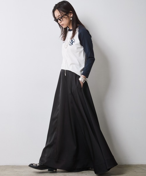 CHIC STYLE（シックスタイル）の「8分袖配色ラグランスリーブTシャツ＜大きいサイズ有＞シックスタイル（Tシャツ/カットソー・レディース・グレー系/ホワイト系・5L/4L/3L/LL/L/M）」の17枚目の写真