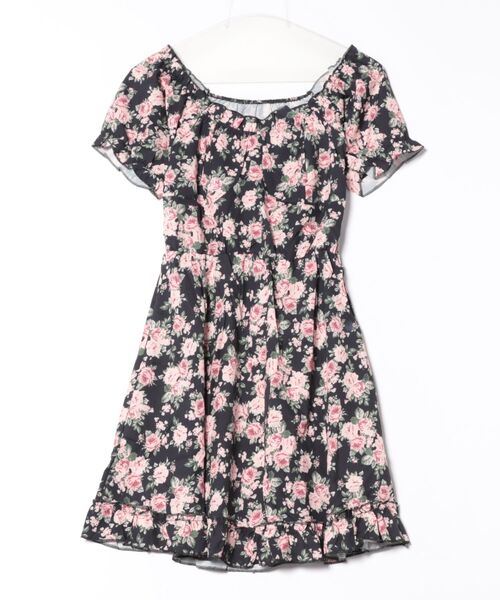 urge:(アージコロン )の「【URGE:】花柄 オフショル 2WAY ミニ丈 ワンピース(ワンピース・レディース・ブラック・SMALL/MEDIUM/LARGE/X-LARGE)」の6枚目の写真