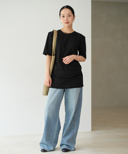 plage SQUARE SHOULDER H/S Tシャツ SQUARE SHOULDER H/S Tシャツ（Tシャツ/カットソー）｜Plage