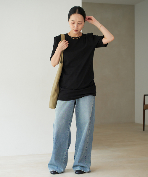 プラージュ SQUARE SHOULDER Tシャツ プラージュ Plage 《予約》SQUARE SHOULDER H/S Tシャツ