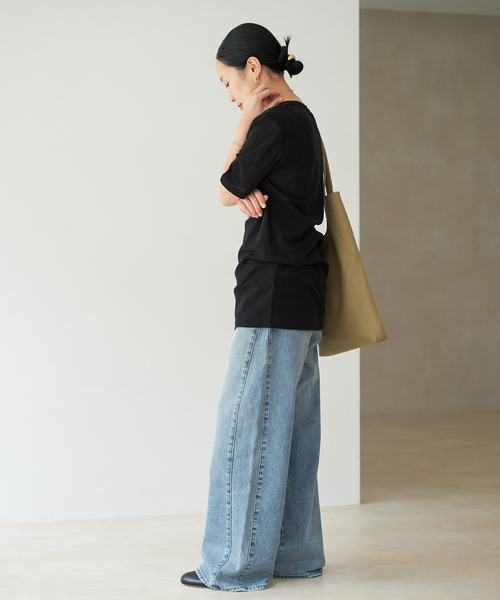 SQUARE SHOULDER H/S Tシャツ（Tシャツ/カットソー）｜Plage