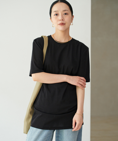 新品タグ付きPlage SQUARE SHOULDER H/S TEE ブラウン プラージュ Plage 《予約》SQUARE SHOULDER H/S Tシャツ