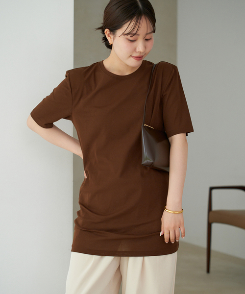 プラージュ SQUARE SHOULDER Tシャツ plage tシャツ SQUARE SHOULDER H/S Tシャツ レディース