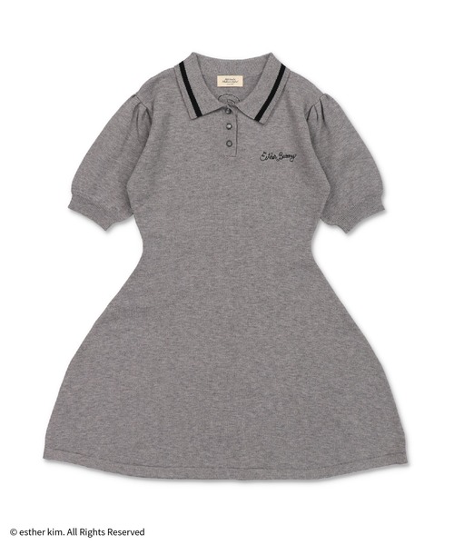 SPINNS（スピンズ）の「【入荷禁止】『エスターバニー』半袖ニットポロワンピ（ワンピース・レディース・アイボリー/グレー・ONESIZE）」の16枚目の写真