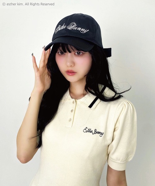 SPINNS（スピンズ）の「【入荷禁止】『エスターバニー』半袖ニットポロワンピ（ワンピース・レディース・アイボリー/グレー・ONESIZE）」の9枚目の写真