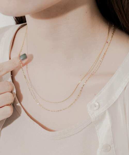 SMELLY(スメリー)の「ステンレススリムレイヤードネックレス(ネックレス・レディース・ゴールド・-)」の1枚目の写真