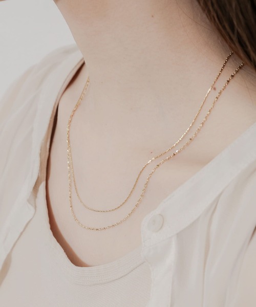 SMELLY(スメリー)の「ステンレススリムレイヤードネックレス(ネックレス・レディース・ゴールド・-)」の2枚目の写真