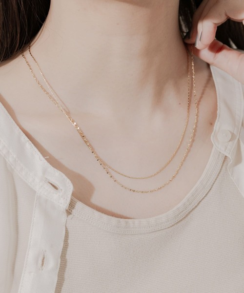 SMELLY(スメリー)の「ステンレススリムレイヤードネックレス(ネックレス・レディース・ゴールド・-)」の3枚目の写真