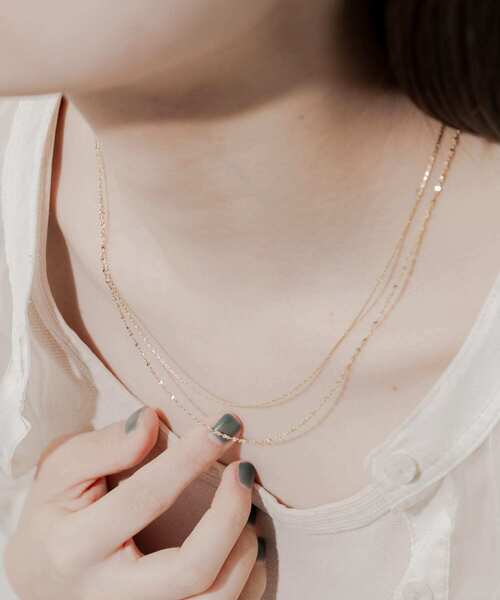 SMELLY(スメリー)の「ステンレススリムレイヤードネックレス(ネックレス・レディース・ゴールド・-)」の4枚目の写真