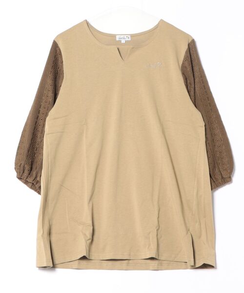 Arnold Palmer(アーノルドパーマー)の「スリーブ レースドッキング プルオーバー(Tシャツ/カットソー・レディース・ブラック/カーキ/ライトグレー・S/M/L)」の16枚目の写真
