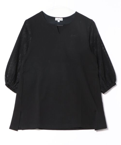 Arnold Palmer(アーノルドパーマー)の「スリーブ レースドッキング プルオーバー(Tシャツ/カットソー・レディース・ブラック/カーキ/ライトグレー・S/M/L)」の13枚目の写真