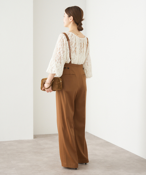 朝のみお値下げ　lohenサスペンダーエッグパンツ　38 IENA yori セール】2WAYシルキーサスペンダーPT/パンツ（スラックス