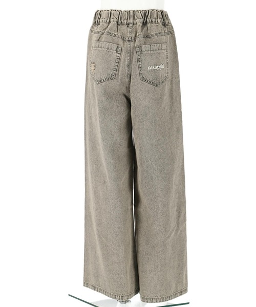 ANAP GｉRL（アナップガール）の「ハイクラッシュ デニム ワイド パンツ【キッズお揃い】（デニムパンツ・キッズ・ブラック/ブルー・XS/M/S）」の18枚目の写真