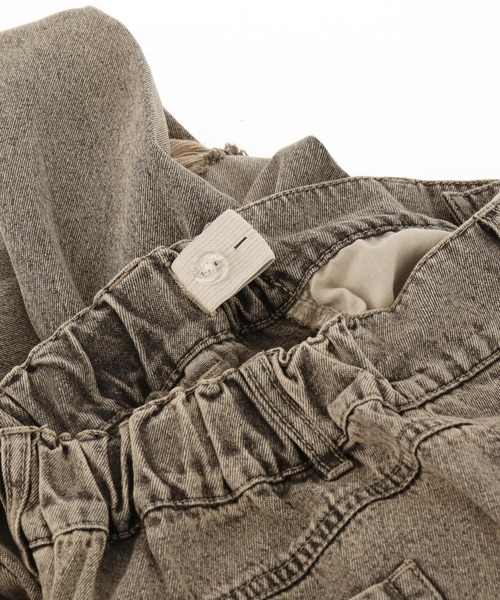 ANAP GｉRL（アナップガール）の「ハイクラッシュ デニム ワイド パンツ【キッズお揃い】（デニムパンツ・キッズ・ブラック/ブルー・XS/M/S）」の20枚目の写真