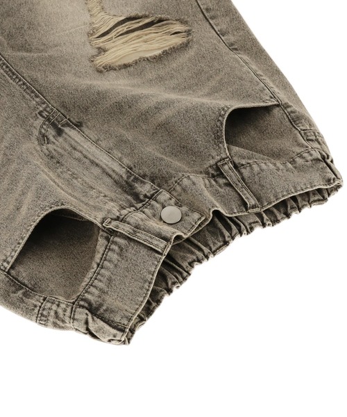 ANAP GｉRL（アナップガール）の「ハイクラッシュ デニム ワイド パンツ【キッズお揃い】（デニムパンツ・キッズ・ブラック/ブルー・XS/M/S）」の22枚目の写真