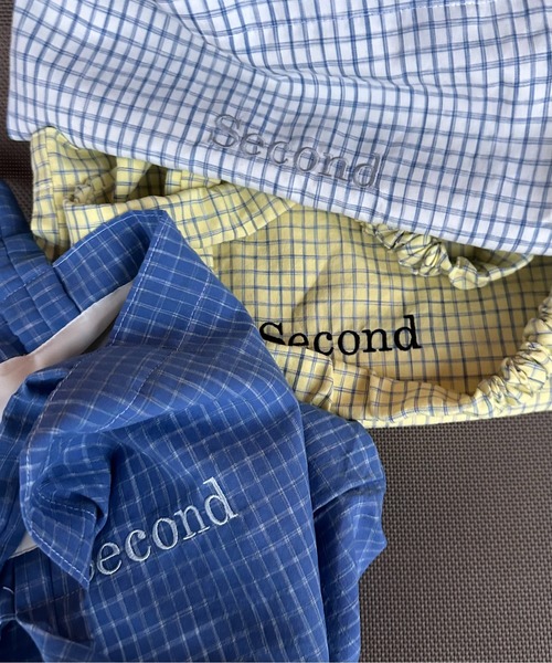 lawgy（ラウジー）の「handle gather check tote bag / ハンドルギャザーチェックトートバッグ（トートバッグ・レディース・ホワイト/ブルー/イエロー・FREE）」の20枚目の写真