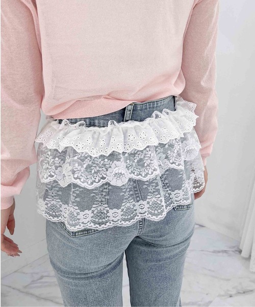 INGNI（イング）の「レースラップベルト（ベルト・レディース・オフホワイト・ONE SIZE）」の4枚目の写真