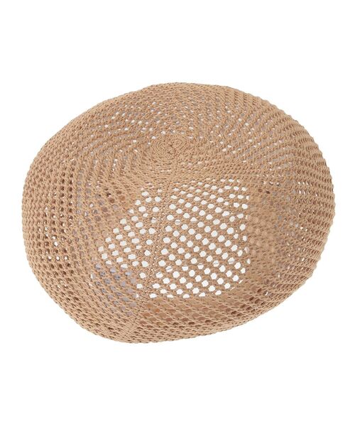 Green　Parks（グリーンパークス）の「・メッシュベレー（ハンチング/ベレー帽・レディース・アイボリー/ブラック/ベージュ・FREE）」の9枚目の写真