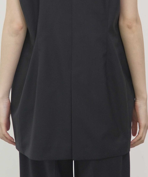 THE PERMANENT EYE(ザパーマネントアイ)の「【THE TOKYO/ザトウキョウ】Sleeveless Jacket/スリーブレスジャケット/ジレベスト(ベスト・レディース・ホワイト/ダークネイビー・FREE)」の20枚目の写真