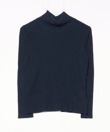 サリースコット Sally Scott *コットンカットソー長袖シャツ*Mネイビー無地ブラウス(33-2503-558)【12D52】 Sally Scott サリースコット *コットンカットソー長袖シャツ*M
