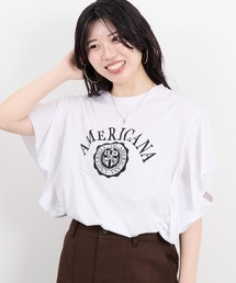 Americana半袖Tシャツ 肩幅68cm】TND TRNADO ACIVEWEAR Man of Faith 刺繍ロゴ クルー