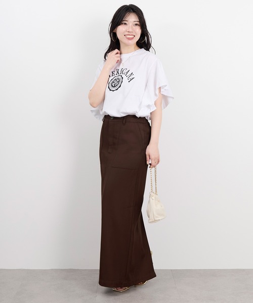 AMERICANA×MICA&DEAL】ロゴフリルTシャツ（Tシャツ/カットソー