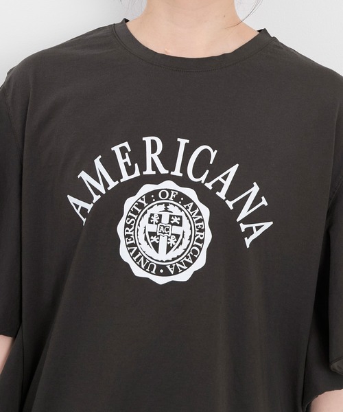 【タグ付き新品】AMERICANA × MICA&DEAL ロゴTシャツ AMERICANA×MICA&DEAL】ロゴフリルT-shirt(Tシャツ/カットソー