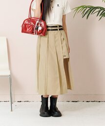 algy | ミディ丈ダブルベルトスカパン(スカート)