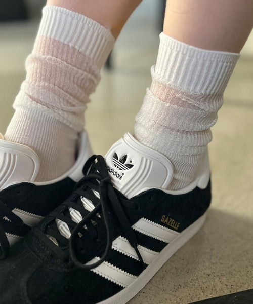 Kotoe（コトエ）の「【7色展開】シアーラメリブロングソックス（ソックス/靴下・レディース・ライトグリーン/ピンク/ホワイト/モカ/ブラック/ライトブルー/ブラック系その他・FREE）」の2枚目の写真