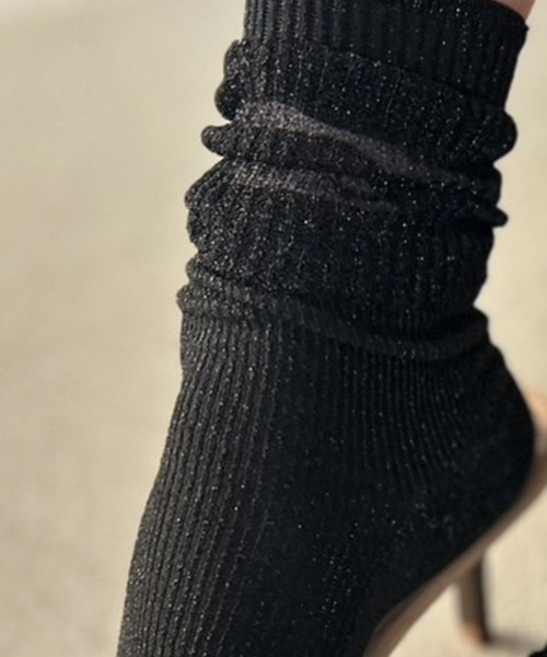 Kotoe（コトエ）の「【7色展開】シアーラメリブロングソックス（ソックス/靴下・レディース・ライトグリーン/ピンク/ホワイト/モカ/ブラック/ライトブルー/ブラック系その他・FREE）」の13枚目の写真