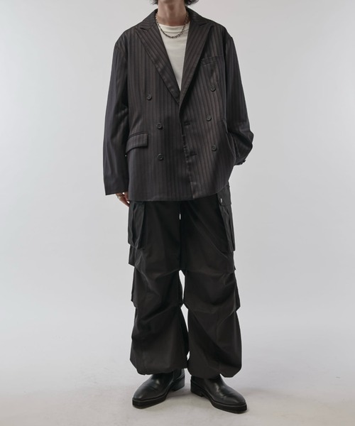 Lui's（ルイス）の「【Neucon/ニューコン】 ボリュームワイドパラシュートカーゴパンツ（カーゴパンツ・メンズ・グレー/ブラック・2/1）」の6枚目の写真