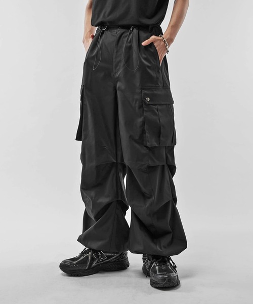 ワイドカーゴパンツ Neucon/ニューコン】 ボリュームワイドパラシュートカーゴパンツ