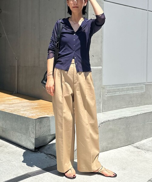 NOLLEY’S（ノーリーズ）の「ウォッシャブル撥水ツイルチノパンツ（その他パンツ・レディース・ベージュ/ダークネイビー/オフホワイト・38/36/39）」の4枚目の写真