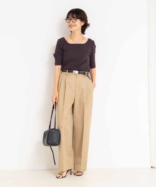 NOLLEY’S（ノーリーズ）の「ウォッシャブル撥水ツイルチノパンツ（その他パンツ・レディース・ベージュ/ダークネイビー/オフホワイト・38/36/39）」の6枚目の写真