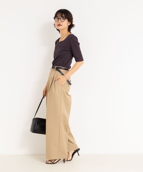 NOLLEY’S（ノーリーズ）の「ウォッシャブル撥水ツイルチノパンツ（その他パンツ・レディース・ベージュ/ダークネイビー/オフホワイト・38/36/39）」の7枚目の写真